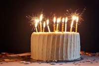 Birthday cake with candles and sparklers (Getty Images)